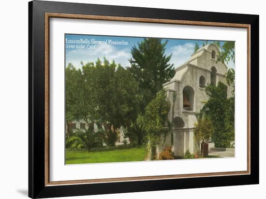 Riverside, California - Glenwood Mission Inn View of Mission Bells-Lantern Press-Framed Art Print