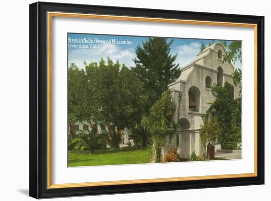 Riverside, California - Glenwood Mission Inn View of Mission Bells-Lantern Press-Framed Art Print