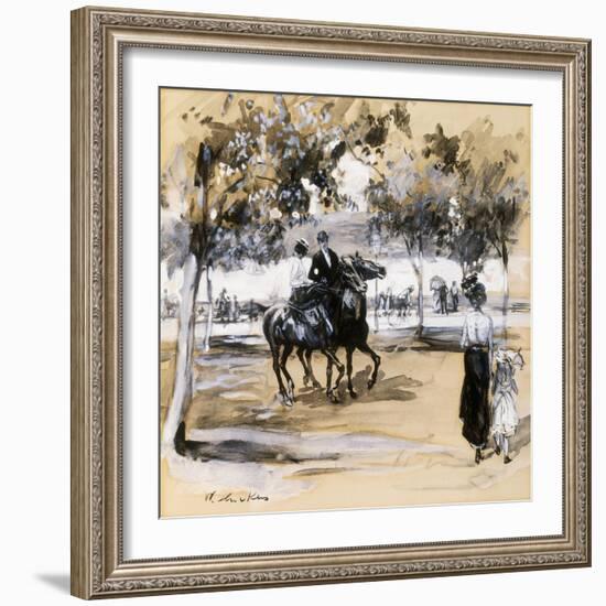 Riverside Drive-William James Glackens-Framed Giclee Print