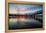 Riverside Sunset, Hawthorne Bridge, Eastbank Esplande, Portland Oregon-Vincent James-Framed Premier Image Canvas