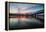 Riverside Sunset, Hawthorne Bridge, Eastbank Esplande, Portland Oregon-Vincent James-Framed Premier Image Canvas