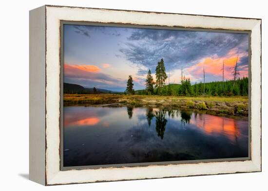 Riverside Sunset Reflections, Gibbon River, Yellowstone National Park-Vincent James-Framed Premier Image Canvas