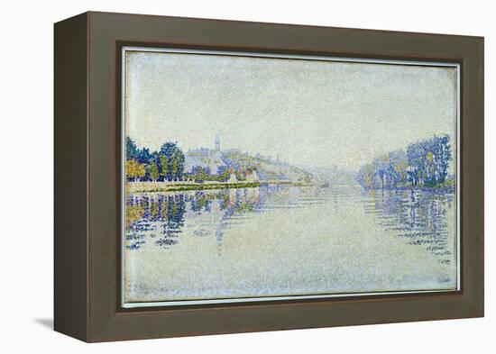 Riverside, the Seine and Herblay Painting by Paul Signac (1863-1935) 1889 Sun. 0,33X0,55 M Paris, M-Paul Signac-Framed Premier Image Canvas