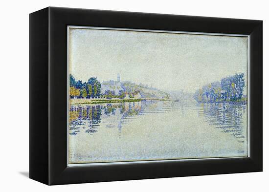 Riverside, the Seine and Herblay Painting by Paul Signac (1863-1935) 1889 Sun. 0,33X0,55 M Paris, M-Paul Signac-Framed Premier Image Canvas