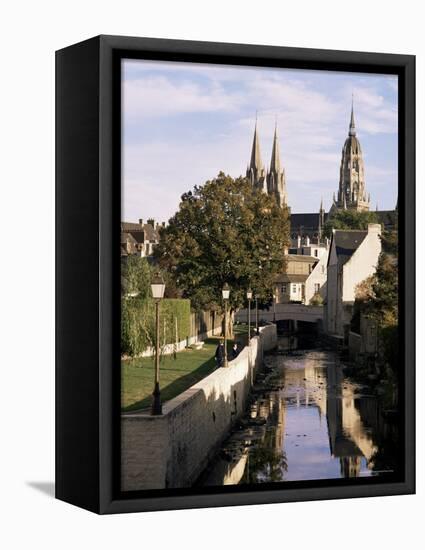 Riverside Walk, Bayeux, Basse Normandie (Normandy), France-Sheila Terry-Framed Premier Image Canvas