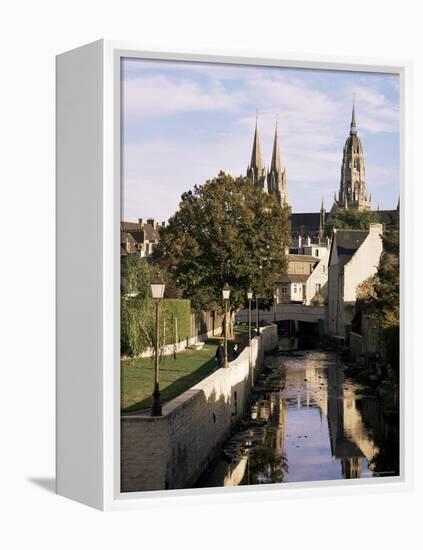 Riverside Walk, Bayeux, Basse Normandie (Normandy), France-Sheila Terry-Framed Premier Image Canvas