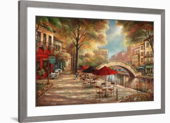 Riverwalk Café-Ruane Manning-Framed Art Print