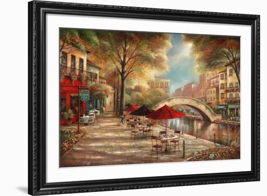 Riverwalk Café-Ruane Manning-Framed Art Print