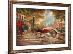 Riverwalk Café-Ruane Manning-Framed Art Print