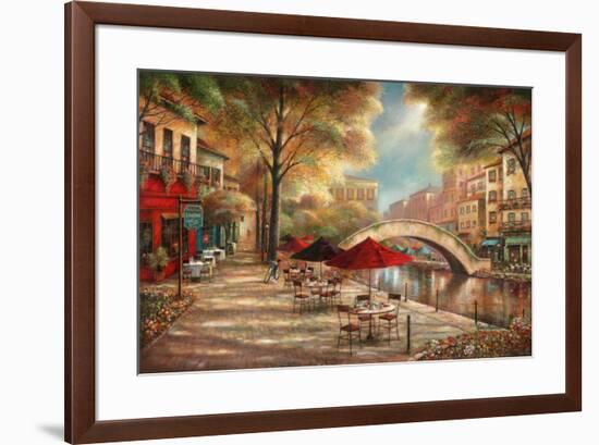 Riverwalk Café-Ruane Manning-Framed Art Print