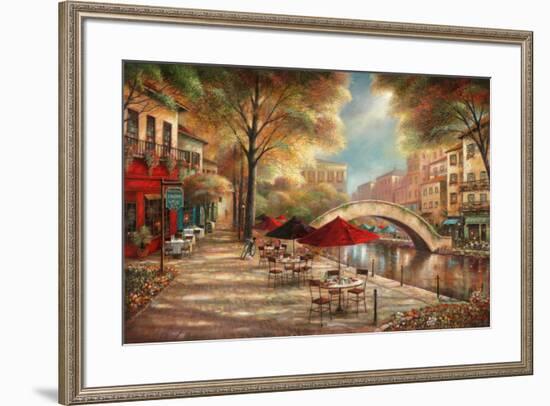 Riverwalk Café-Ruane Manning-Framed Art Print