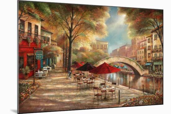 Riverwalk Café-Ruane Manning-Mounted Art Print