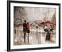Riverwalk Charm (Couple)-Ruane Manning-Framed Art Print