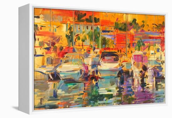 Riviera Harbour Sun-Peter Graham-Framed Premier Image Canvas