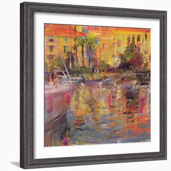 Riviera Moorings-Peter Graham-Framed Giclee Print