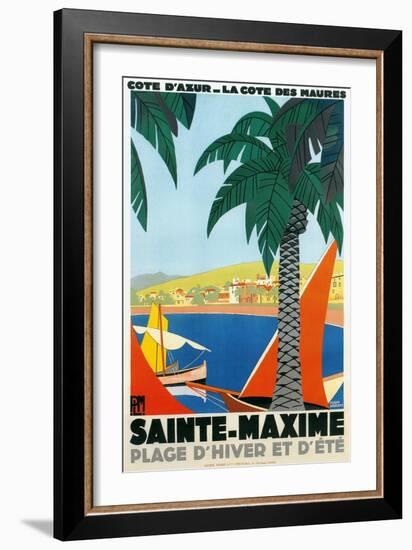 Riviera Travel Poster-null-Framed Art Print