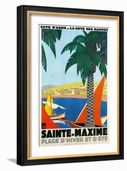Riviera Travel Poster-null-Framed Art Print