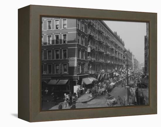 Rivington Street on New York City's Lower East Side Jewish Neighborhood in 1909-null-Framed Stretched Canvas