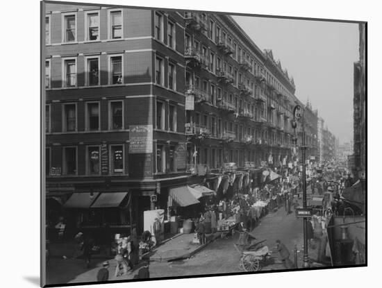 Rivington Street on New York City's Lower East Side Jewish Neighborhood in 1909-null-Mounted Photo