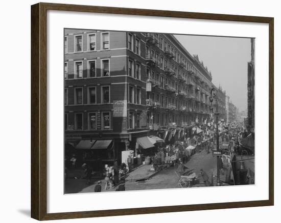 Rivington Street on New York City's Lower East Side Jewish Neighborhood in 1909-null-Framed Photo