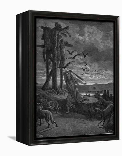 Rizpah, King Saul's Concubine, 1866-Gustave Doré-Framed Premier Image Canvas