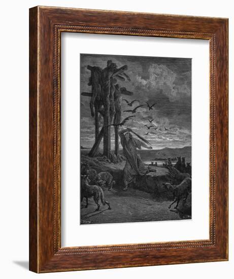 Rizpah, King Saul's Concubine, 1866-Gustave Doré-Framed Giclee Print