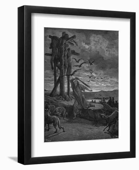 Rizpah, King Saul's Concubine, 1866-Gustave Doré-Framed Giclee Print