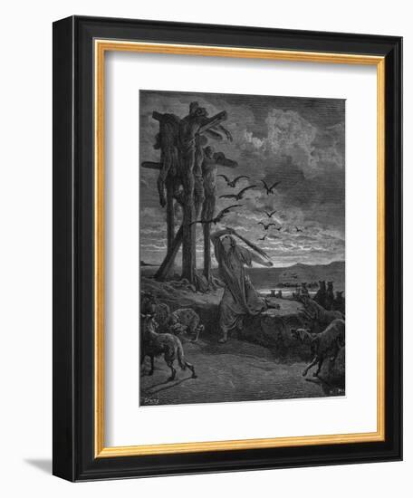 Rizpah, King Saul's Concubine, 1866-Gustave Doré-Framed Giclee Print