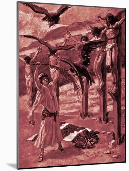 Rizpah 's kindness toward the dead -Bible-James Jacques Joseph Tissot-Mounted Giclee Print