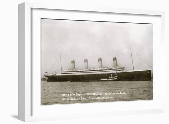 RMS Olympic on maiden voyage-null-Framed Premium Giclee Print