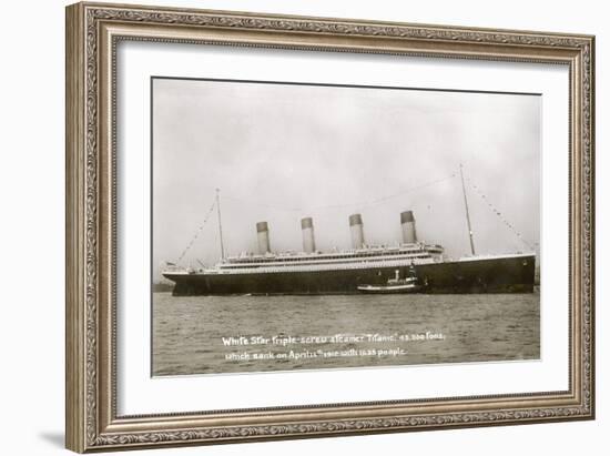 RMS Olympic on maiden voyage-null-Framed Art Print