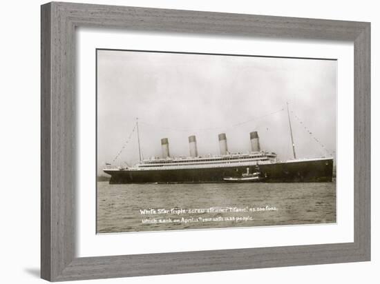 RMS Olympic on maiden voyage-null-Framed Art Print