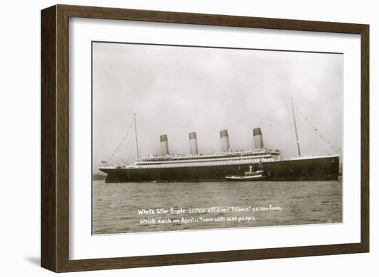 RMS Olympic on maiden voyage-null-Framed Art Print