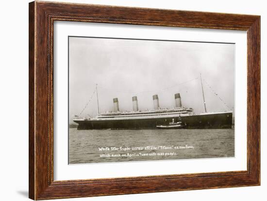 RMS Olympic on maiden voyage-null-Framed Art Print