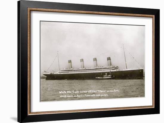 RMS Olympic on maiden voyage-null-Framed Art Print