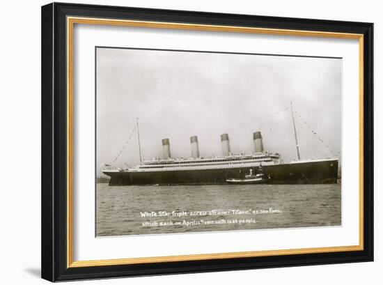 RMS Olympic on maiden voyage-null-Framed Art Print