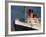 Rms Queen Mary Cruise Ship at a Port, Long Beach, Los Angeles County, California, USA-null-Framed Photographic Print