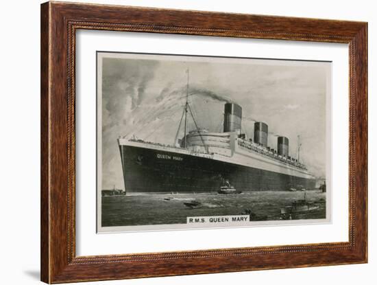 Rms Queen Mary, Cunard Ocean Liner-null-Framed Giclee Print