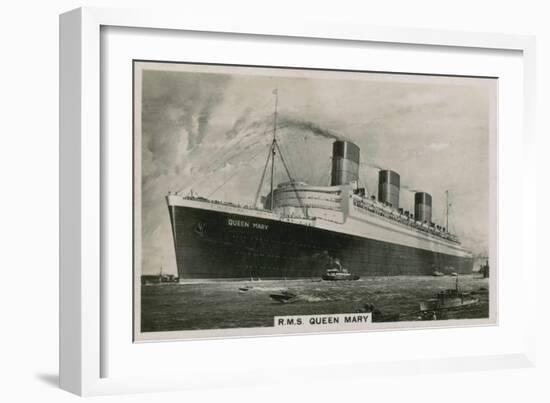 Rms Queen Mary, Cunard Ocean Liner-null-Framed Giclee Print