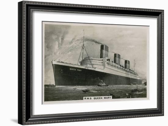 Rms Queen Mary, Cunard Ocean Liner-null-Framed Giclee Print