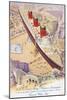 RMS Queen Mary Superimposed on Trafalgar Square-null-Mounted Art Print