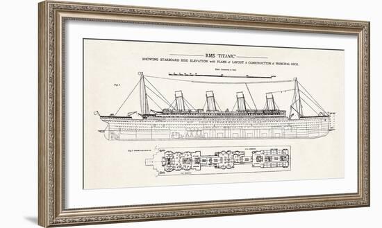 RMS Titanic-The Vintage Collection-Framed Giclee Print