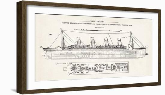 RMS Titanic-The Vintage Collection-Framed Giclee Print