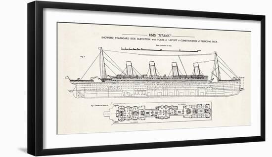 RMS Titanic-The Vintage Collection-Framed Giclee Print