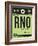 RNO Reno Luggage Tag I-NaxArt-Framed Art Print