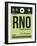 RNO Reno Luggage Tag I-NaxArt-Framed Art Print