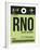 RNO Reno Luggage Tag I-NaxArt-Framed Art Print