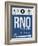 RNO Reno Luggage Tag II-NaxArt-Framed Art Print