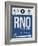 RNO Reno Luggage Tag II-NaxArt-Framed Art Print