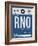 RNO Reno Luggage Tag II-NaxArt-Framed Art Print